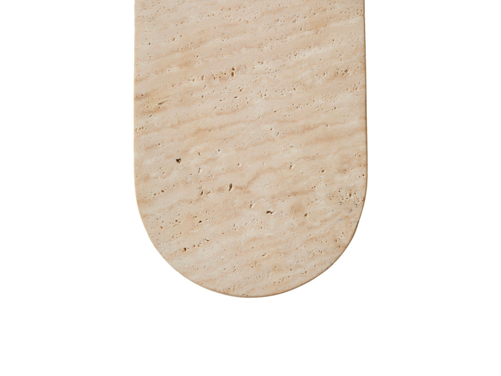 Candeeiro de parede em travertino «Tor All» - 18 x 1 cm - Bege / Branco