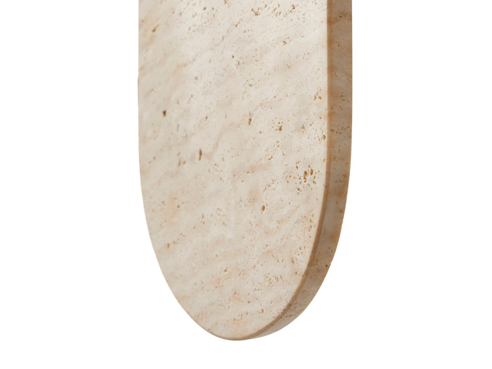Candeeiro de parede em travertino «Tor All» - 18 x 1 cm - Bege / Branco