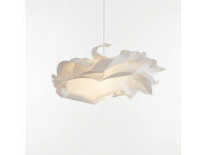 Candeeiro suspenso em plástico «MOD0009» - 58 x 58 cm - Branco