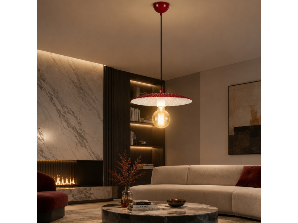 Candeeiro suspenso em metal «Soleil» - 39 x 39 cm - Bordéus