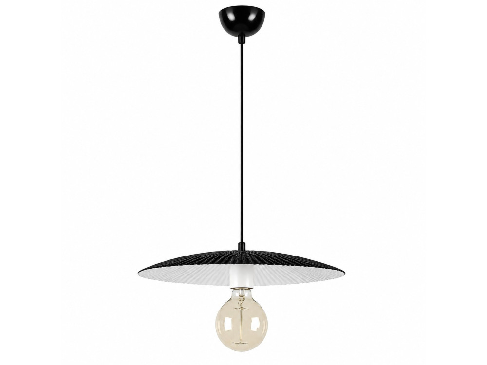 Candeeiro suspenso em metal «Soleil» - 39 x 39 cm - Preto
