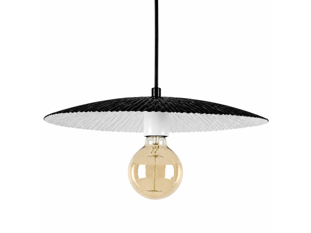 Candeeiro suspenso em metal «Soleil» - 39 x 39 cm - Preto