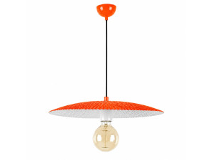 Candeeiro suspenso em metal «Soleil» - 39 x 39 cm - Laranja