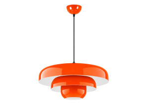 Candeeiro suspenso em metal «Layer» - 43 x 43 cm - Laranja