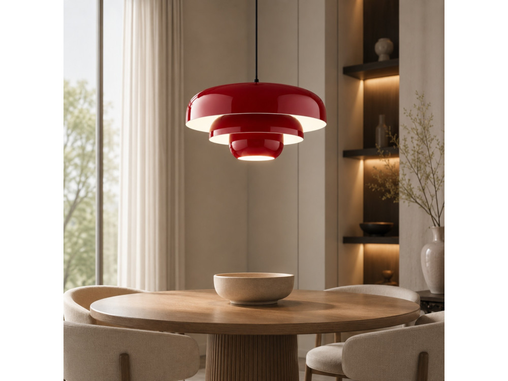 Candeeiro suspenso em metal «Layer» - 43 x 43 cm - Bordéus