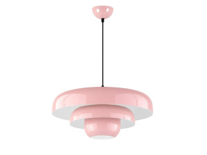 Candeeiro suspenso em metal «Layer» - 43 x 43 cm - Rosa