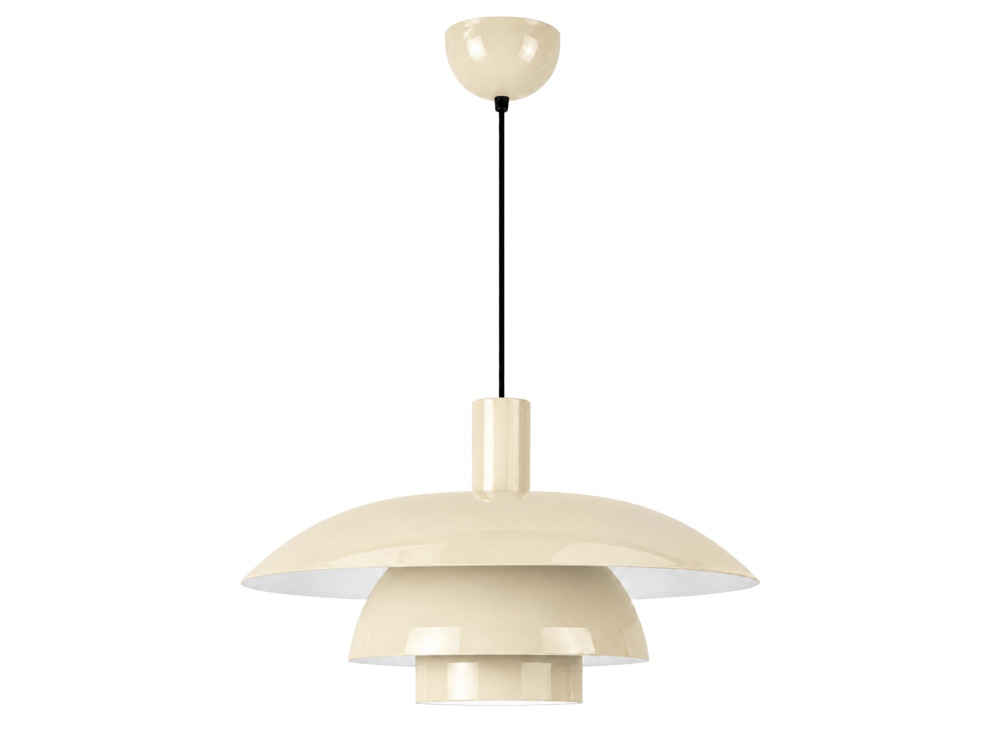 Candeeiro suspenso em metal «Layer» - 45 x 45 cm - Bege