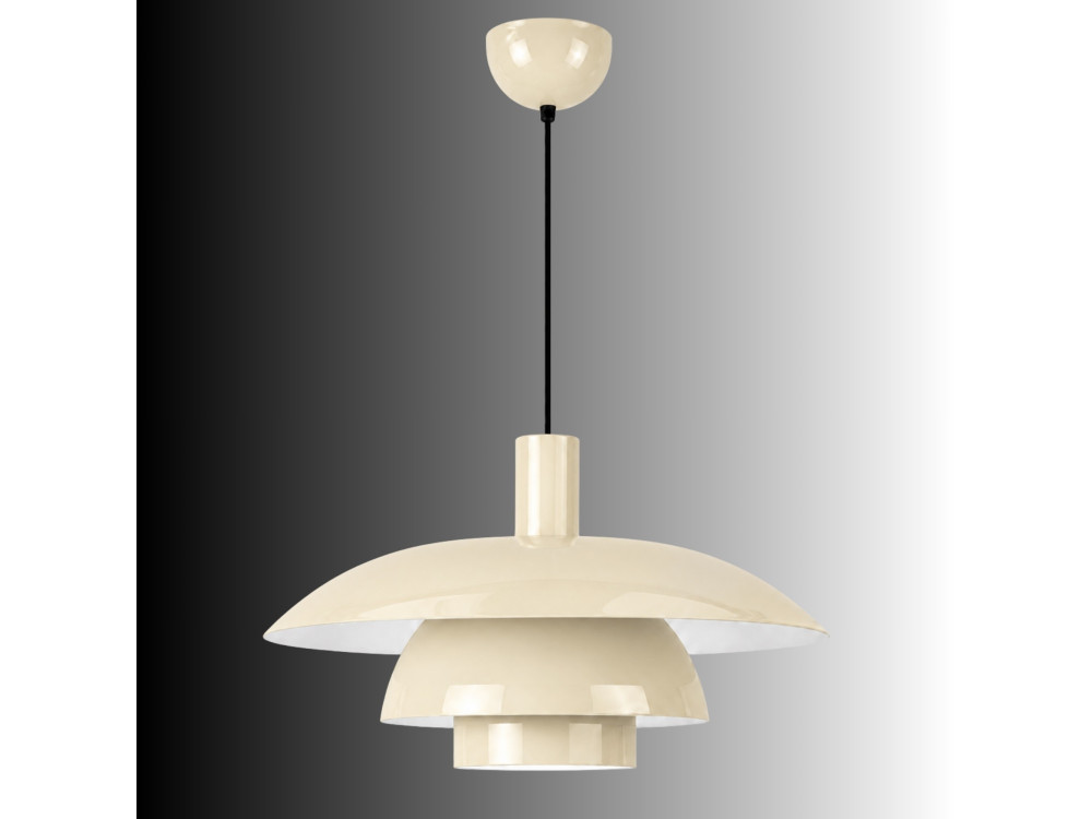 Candeeiro suspenso em metal «Layer» - 45 x 45 cm - Bege