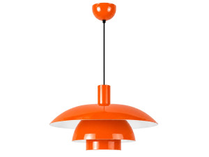 Candeeiro suspenso em metal «Layer» - 45 x 45 cm - Laranja