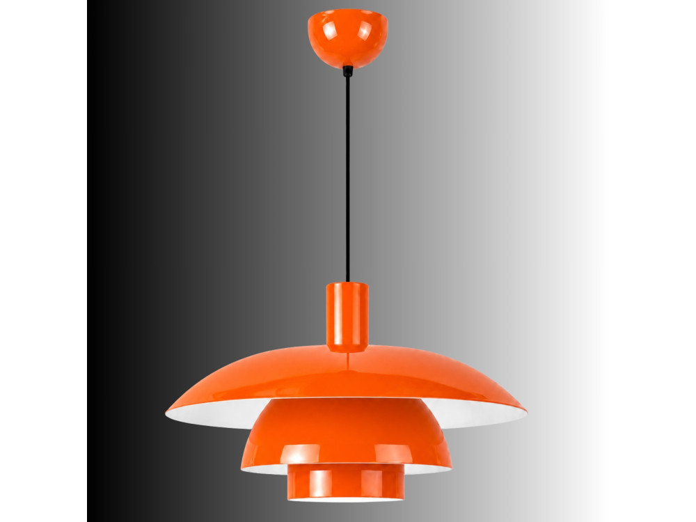 Candeeiro suspenso em metal «Layer» - 45 x 45 cm - Laranja