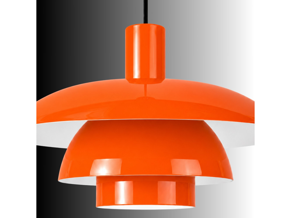 Candeeiro suspenso em metal «Layer» - 45 x 45 cm - Laranja
