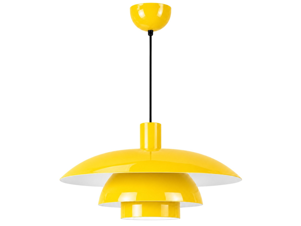 Candeeiro suspenso em metal «Layer» - 45 x 45 cm - Amarelo