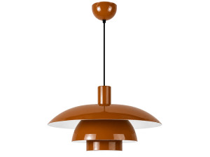 Candeeiro suspenso em metal «Layer» - 45 x 45 cm - Castanho