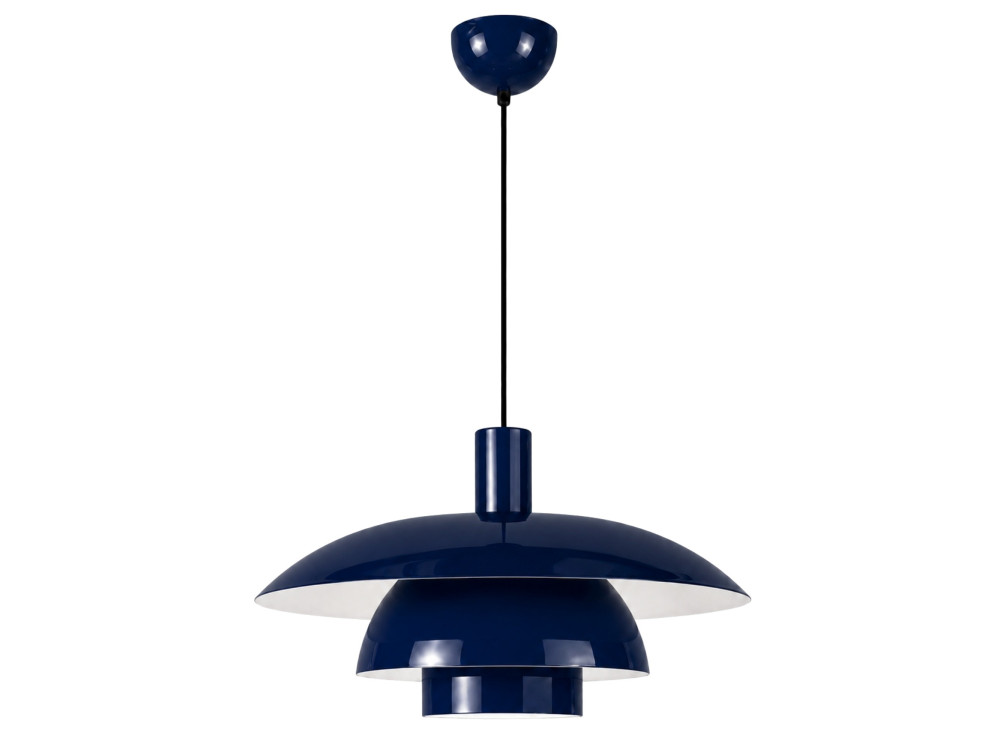 Candeeiro suspenso em metal «Layer» - 45 x 45 cm - Azul-marinho