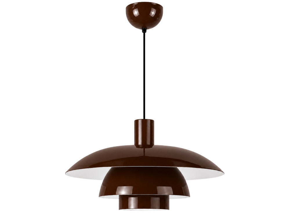 Candeeiro suspenso em metal «Layer» - 45 x 45 cm - Castanho