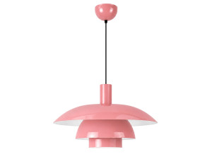 Candeeiro suspenso em metal «Layer» - 45 x 45 cm - Rosa