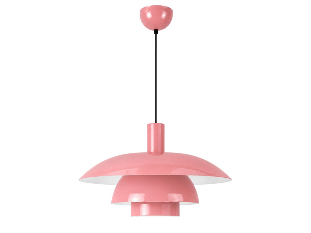 Candeeiro suspenso em metal «Layer» - 45 x 45 cm - Rosa