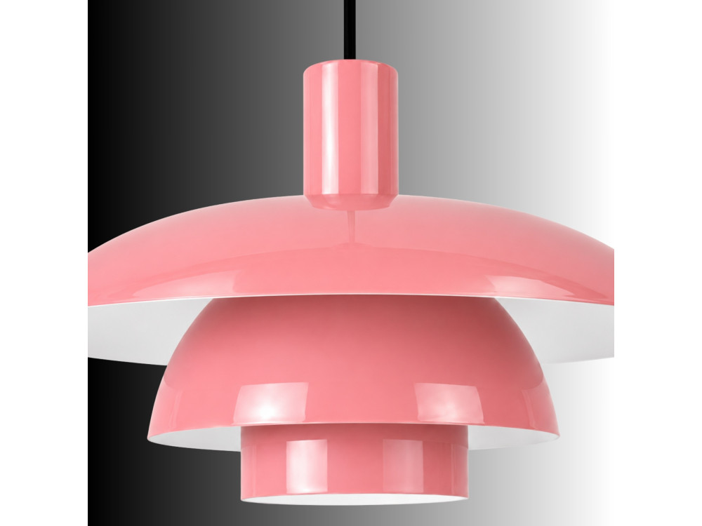 Candeeiro suspenso em metal «Layer» - 45 x 45 cm - Rosa