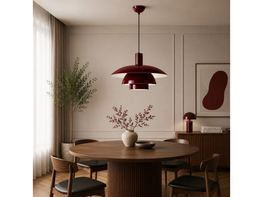 Candeeiro suspenso em metal «Layer» - 45 x 45 cm - Bordéus