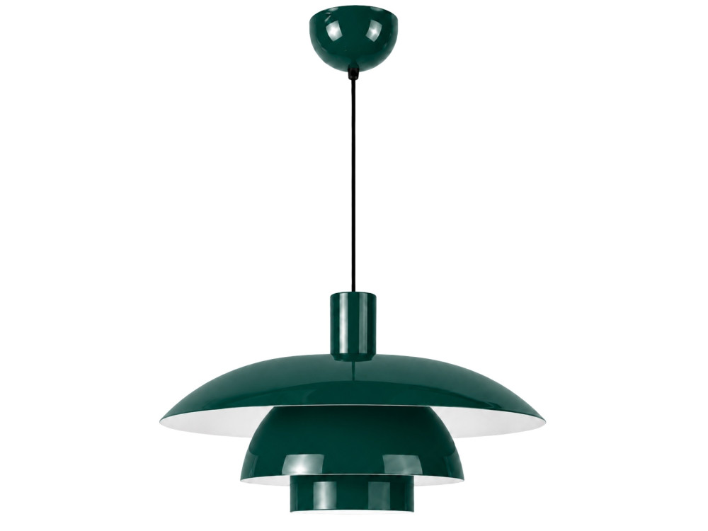 Candeeiro suspenso em metal «Layer» - 45 x 45 cm - Verde escuro