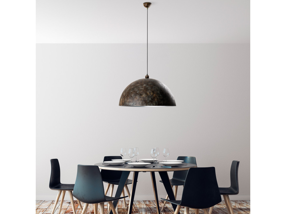Candeeiro suspenso em metal «Kure» - 60 x 60 cm - Antigo