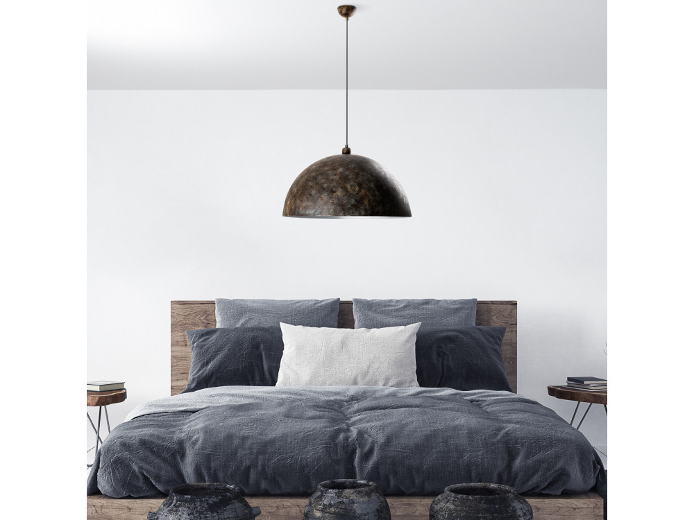 Candeeiro suspenso em metal «Kure» - 60 x 60 cm - Antigo