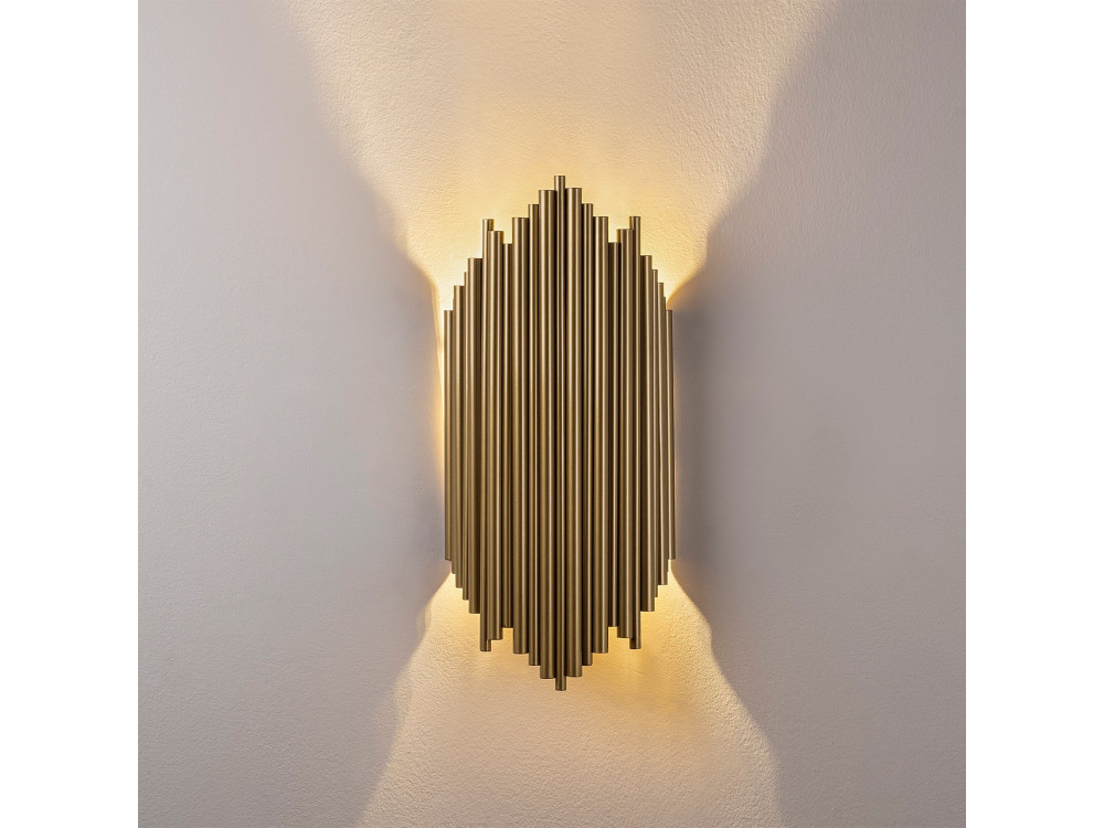 Candeeiro de parede em metal «Kara» - 18 x 8 cm - Amarelo