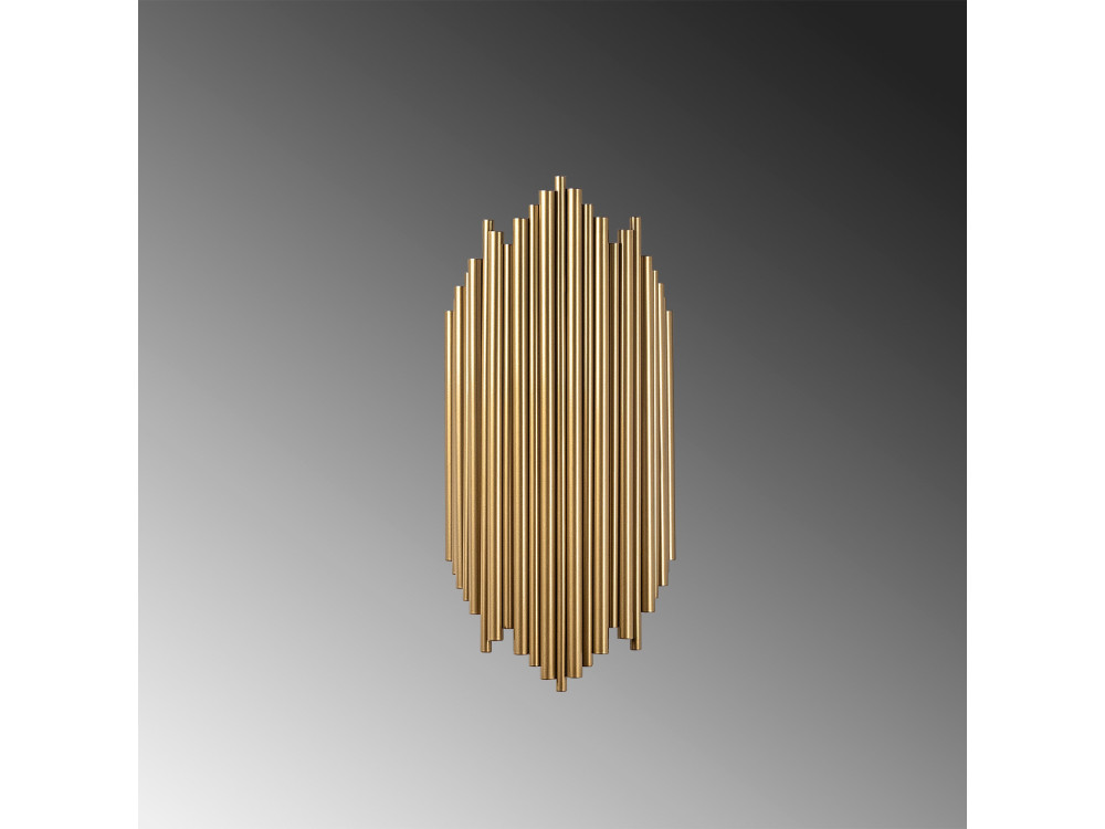 Candeeiro de parede em metal «Kara» - 18 x 8 cm - Amarelo