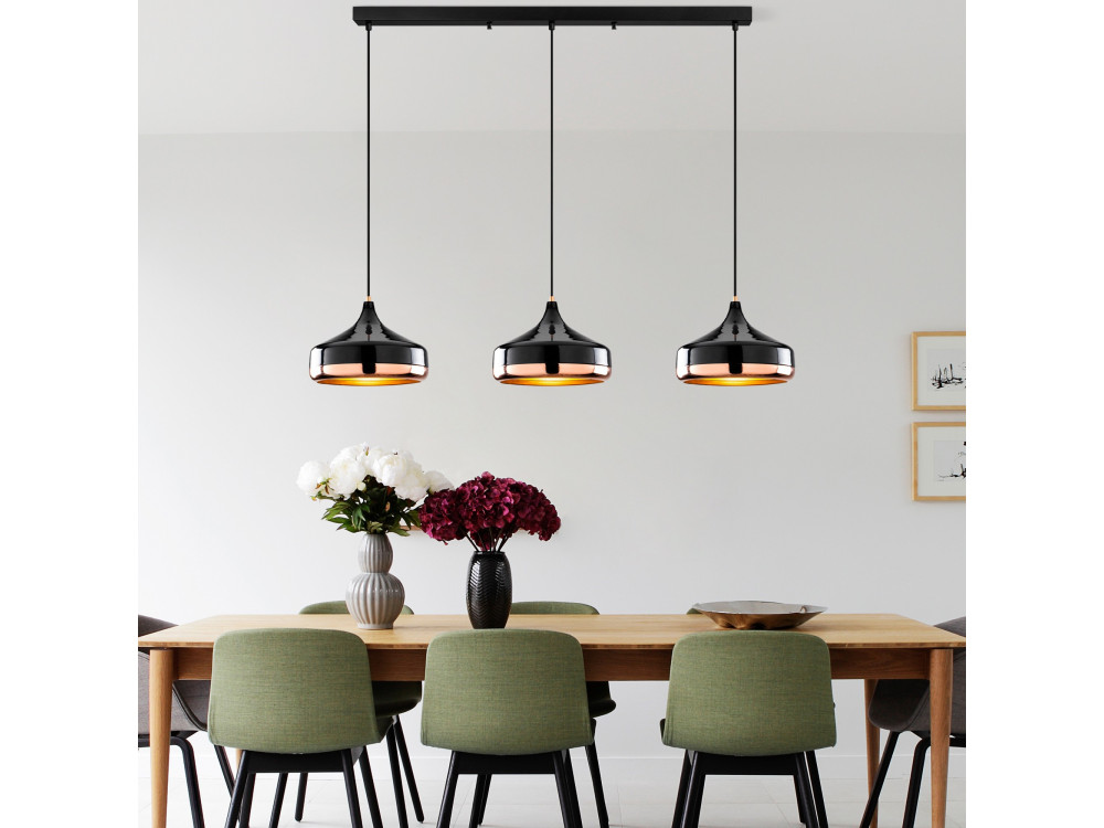 Candelabro de metal «Yildo» - 146 x 36 cm - Preto