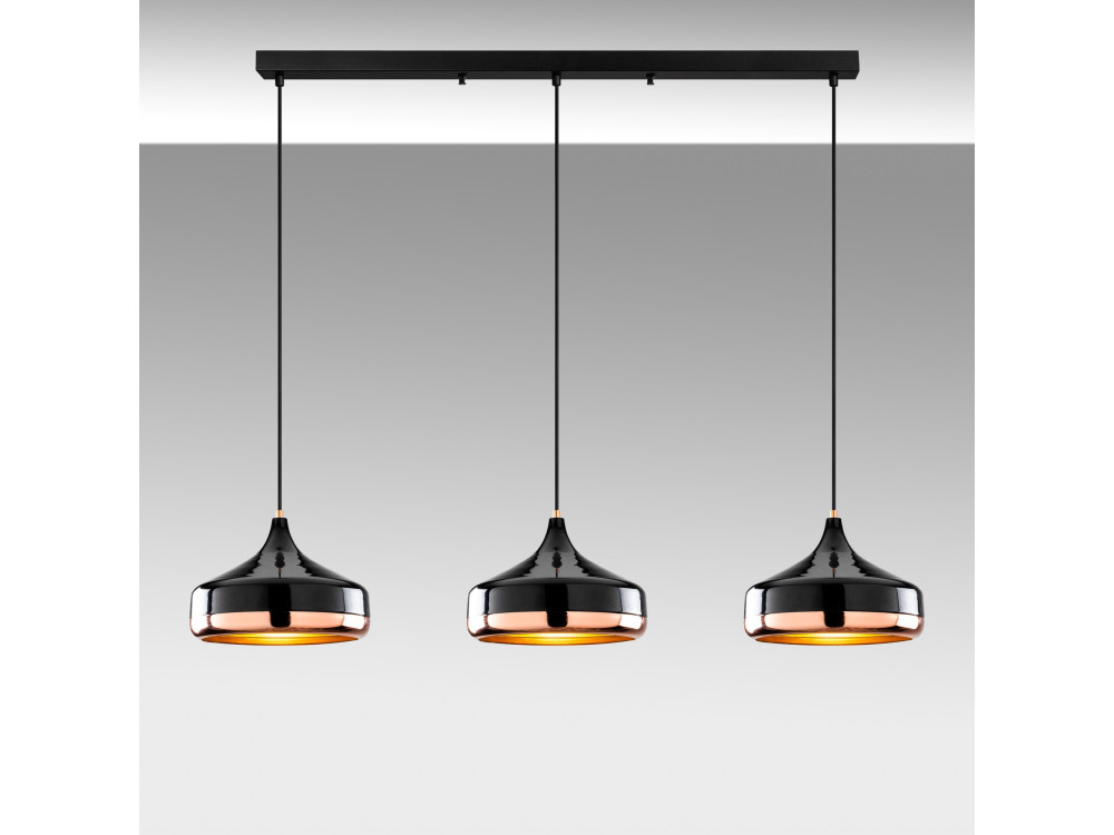 Candelabro de metal «Yildo» - 146 x 36 cm - Preto