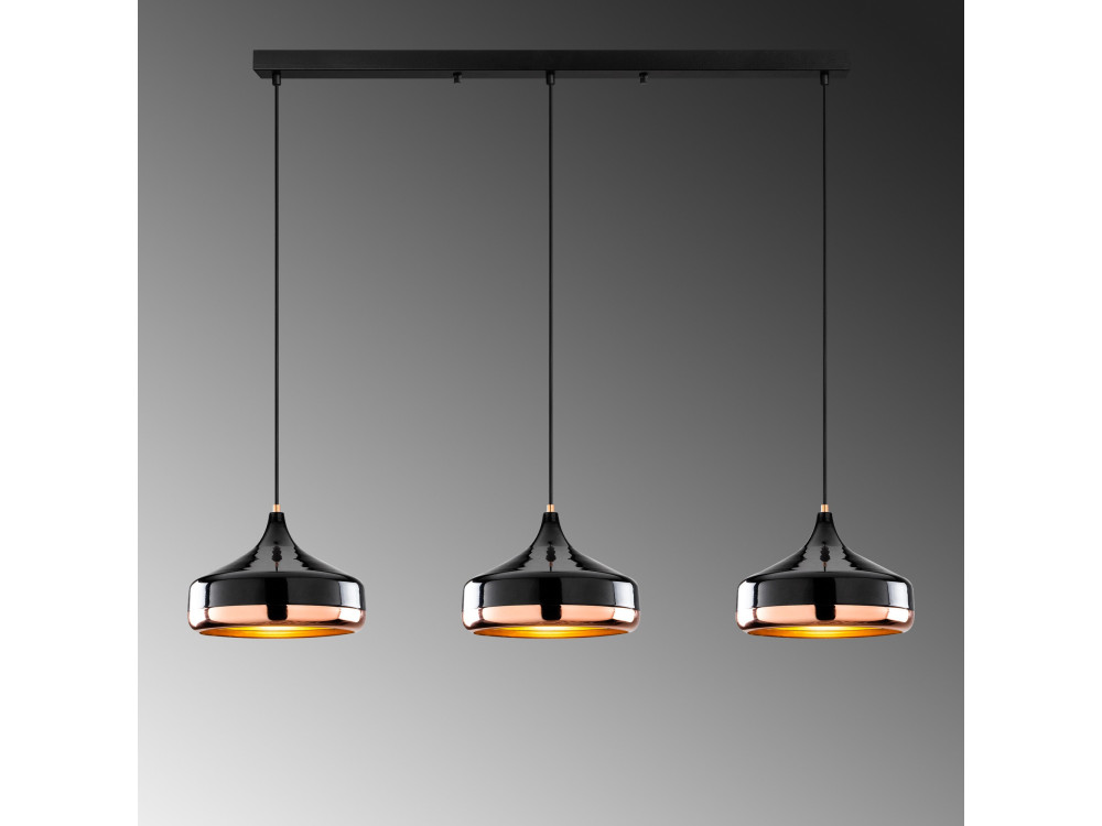 Candelabro de metal «Yildo» - 146 x 36 cm - Preto