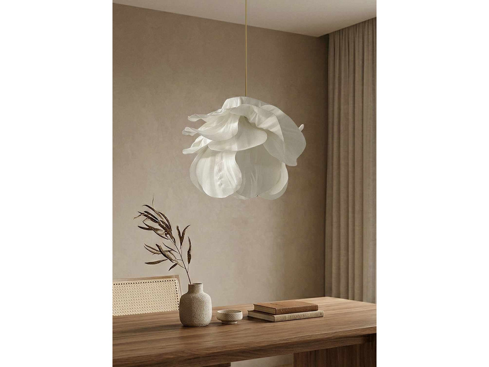 Candeeiro suspenso em plástico «MOD0007» - 48 x 48 cm - Branco