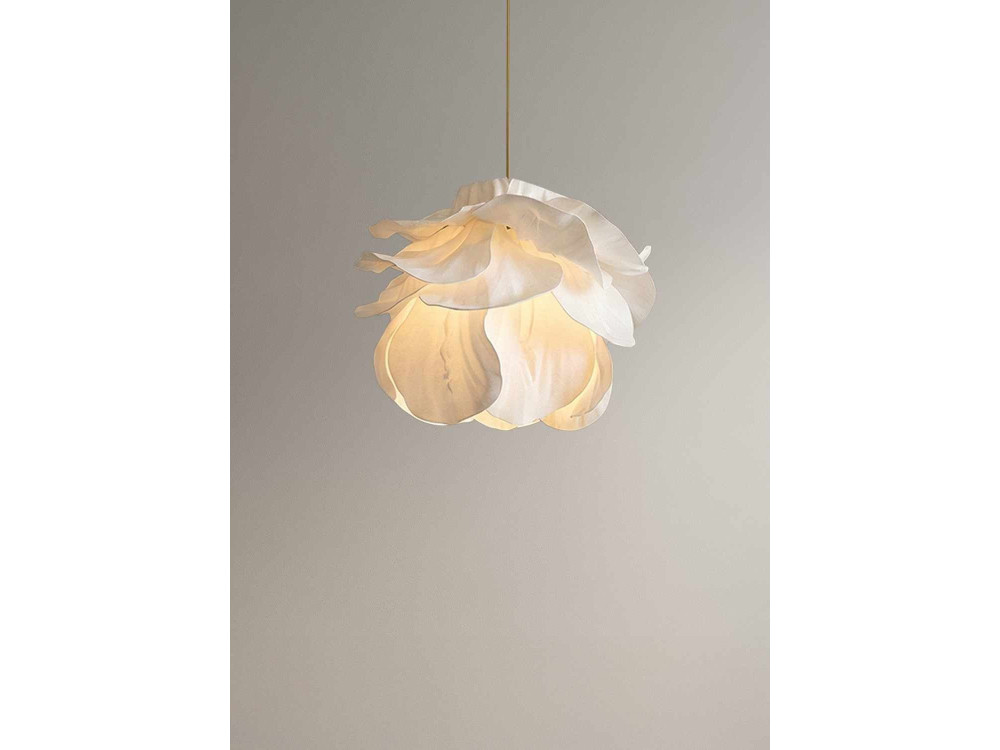 Candeeiro suspenso em plástico «MOD0007» - 48 x 48 cm - Branco