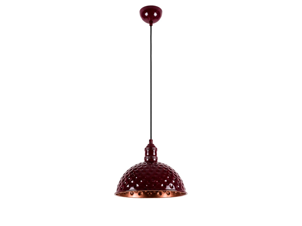 Candeeiro suspenso em metal «Echo» - 26 x 26 cm - Bordeaux