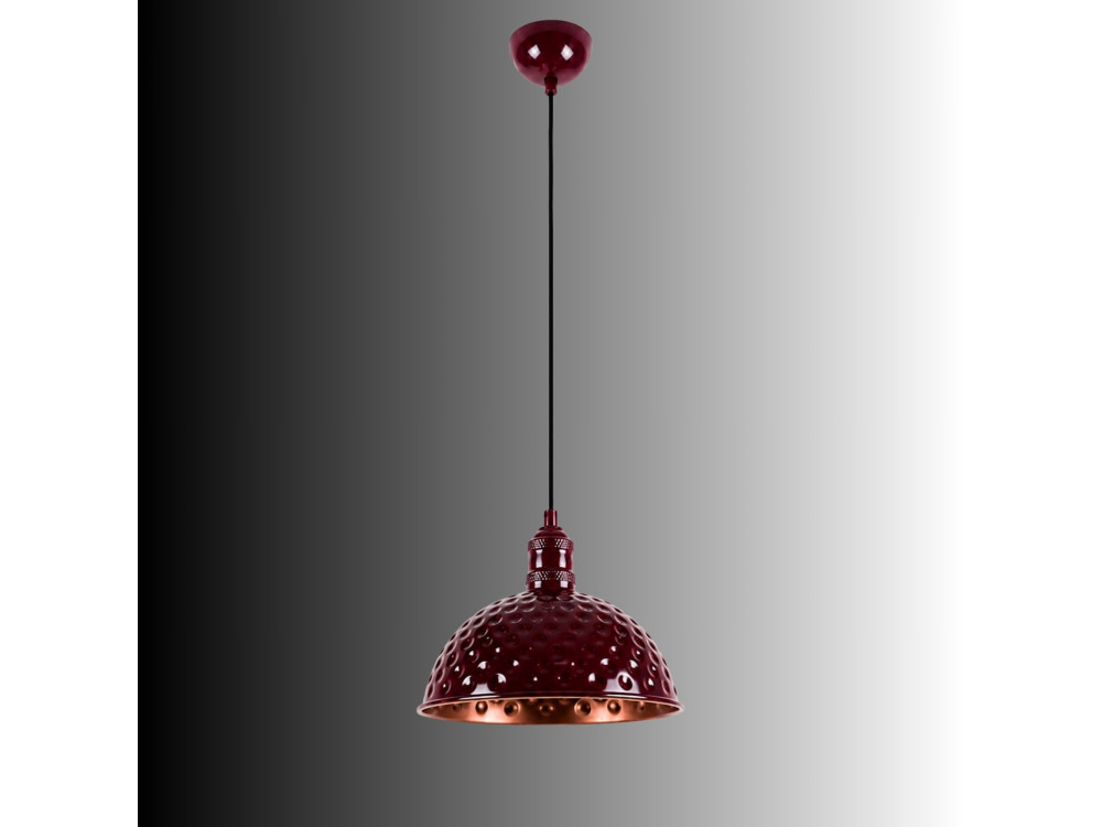 Candeeiro suspenso em metal «Echo» - 26 x 26 cm - Bordeaux