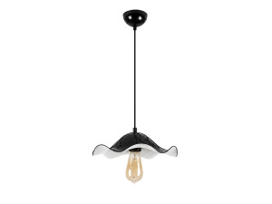 Candeeiro suspenso em metal «Liana» - 29 x 29 cm - Preto