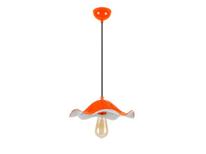 Candeeiro suspenso em metal «Liana» - 29 x 29 cm - Laranja