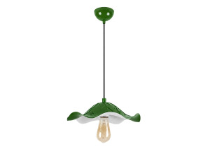 Candeeiro suspenso em metal «Liana» - 29 x 29 cm - Verde claro