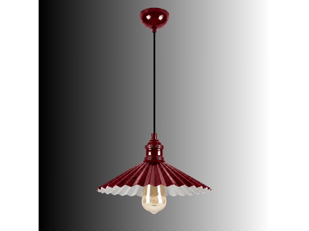 Candeeiro suspenso em metal «Plise» - 32 x 32 cm - Bordéus
