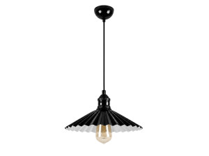 Candeeiro suspenso em metal «Plise» - 32 x 32 cm - Preto