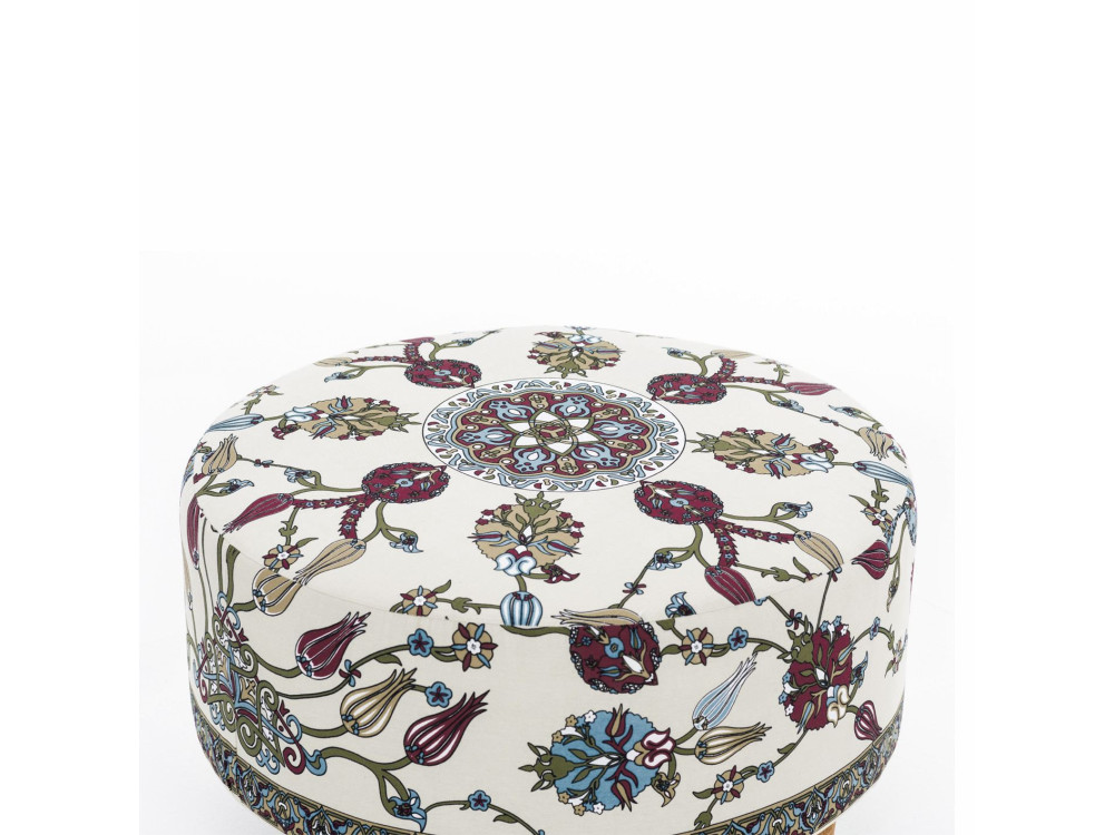 Pufe de madeira "Rimini" - 65 x 65 x 40 cm - Branco