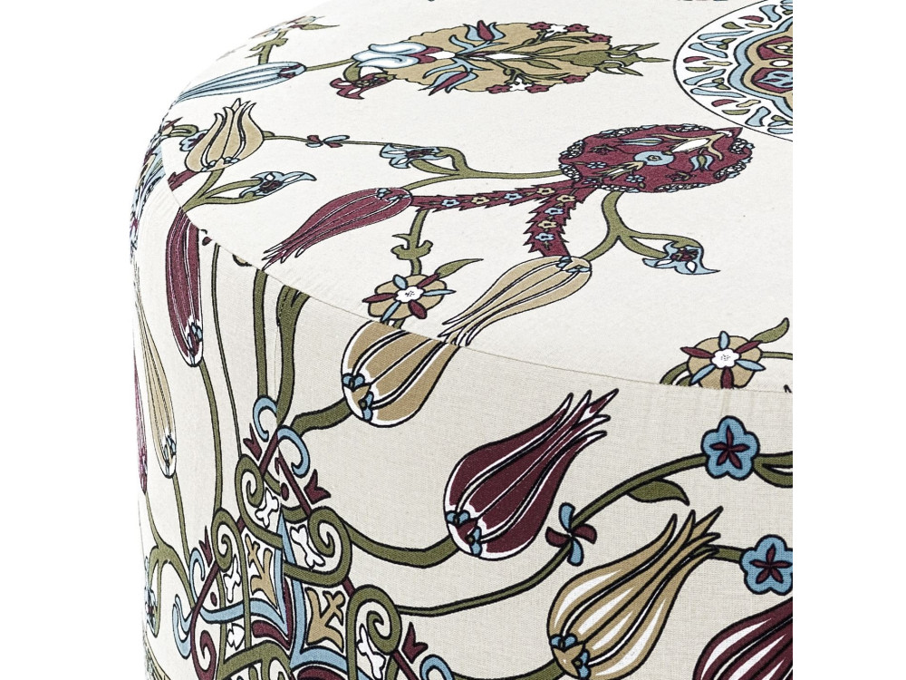 Pufe de madeira "Rimini" - 65 x 65 x 40 cm - Branco