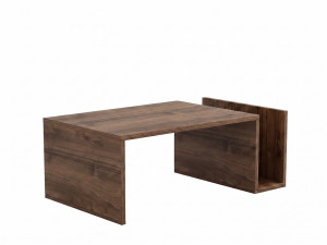 Mesa de centro de madeira «Memo» - 86,8 x 32,4 x 50 cm - Nogueira Venezia