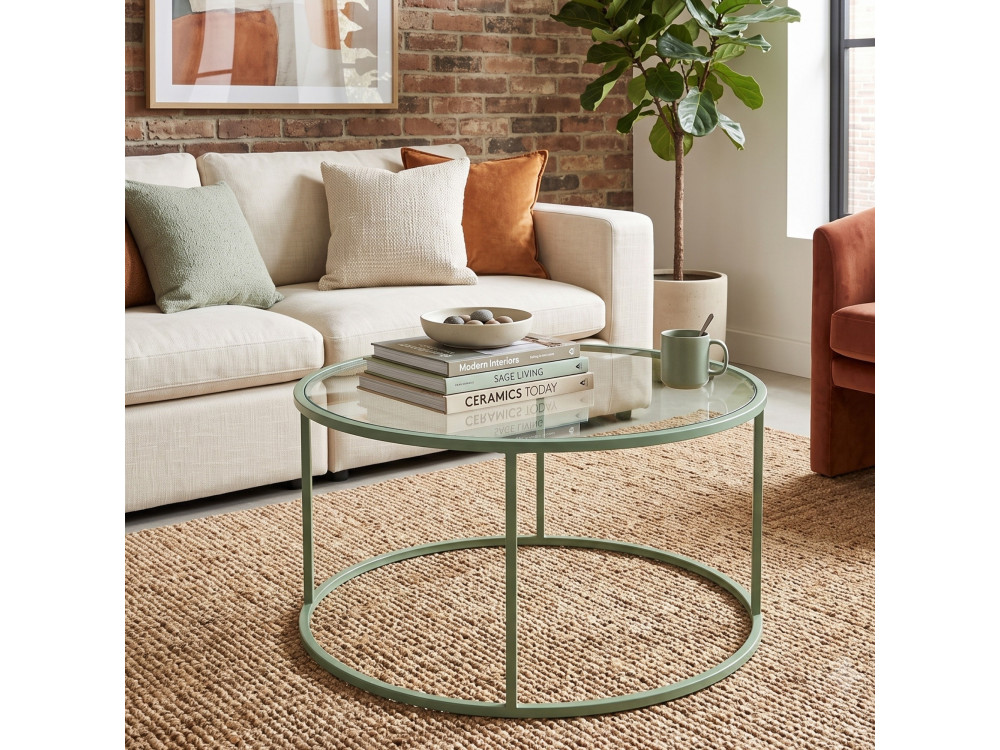 Mesa de centro em madeira «Mint-Trs-80-Nrd-Srk» - 80 x 43 x 80 cm - Menta