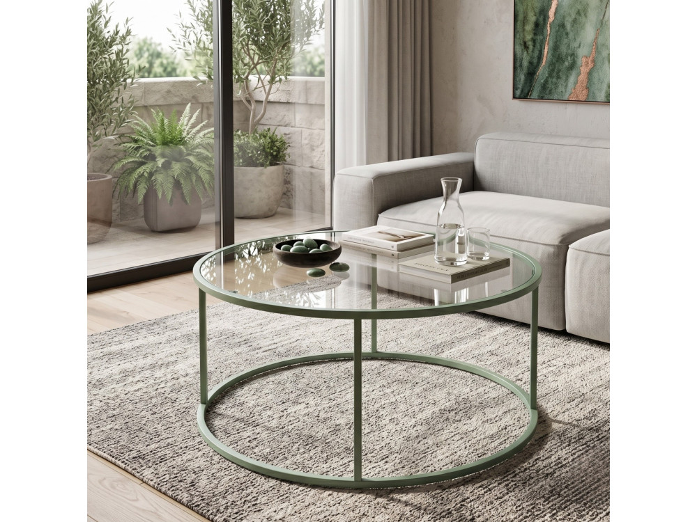 Mesa de centro em madeira «Mint-Trs-80-Nrd-Srk» - 80 x 43 x 80 cm - Menta