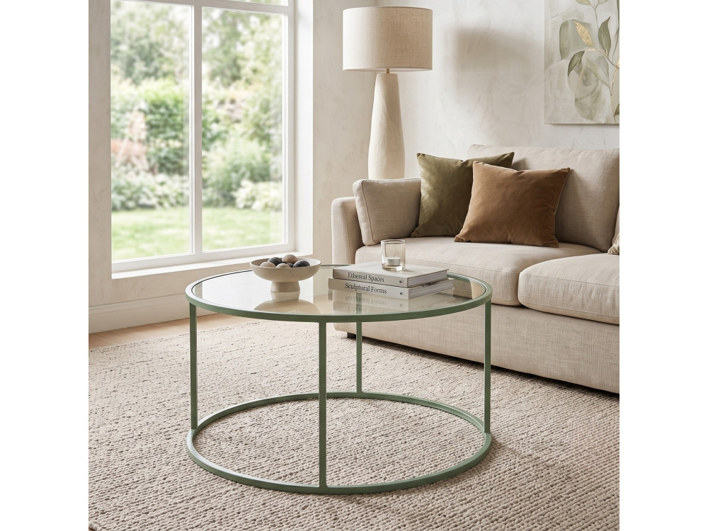 Mesa de centro em madeira «Mint-Trs-80-Nrd-Srk» - 80 x 43 x 80 cm - Menta