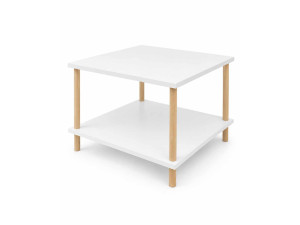 Mesa de centro em madeira «Peka-0049» - 60 x 42,5 x 60 cm - Branco