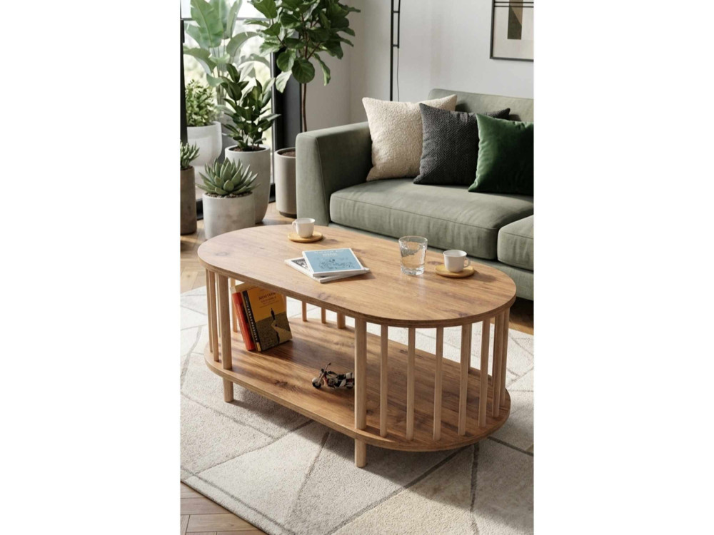 Mesa de centro em madeira «Peka-0111» - 90 x 43 x 45 cm - Pinho