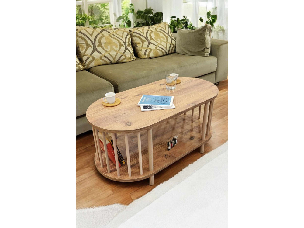 Mesa de centro em madeira «Peka-0111» - 90 x 43 x 45 cm - Pinho
