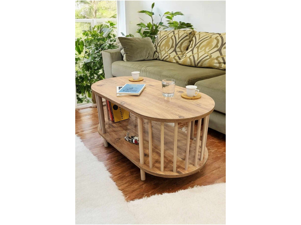 Mesa de centro em madeira «Peka-0111» - 90 x 43 x 45 cm - Pinho